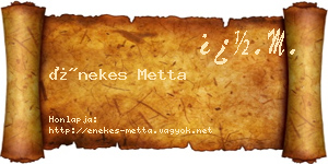 Énekes Metta névjegykártya
